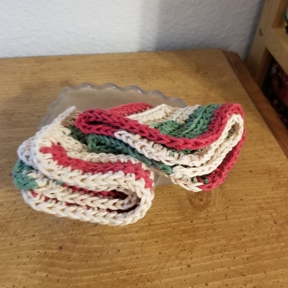 💞2/$20 HAND CRAFTED Crocheted All Purpse 100% Cottn Reusble Bath or Dish Cloths - Picture 6 of 6
